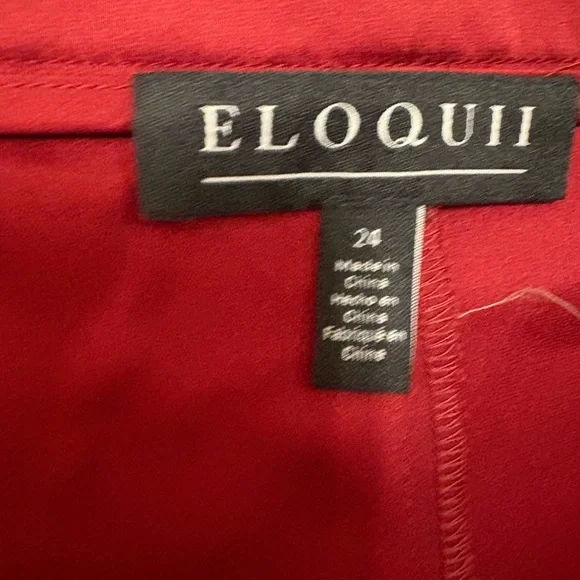 ELOQUII 2-PIECE CRANBERRY PANTS SUIT 24/26 - Picture 6 of 8
